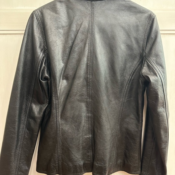 Vintage Wilsons black leather jacket size S - Picture 3 of 5